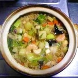 野菜たっぷり海鮮あんかけ雑炊鍋